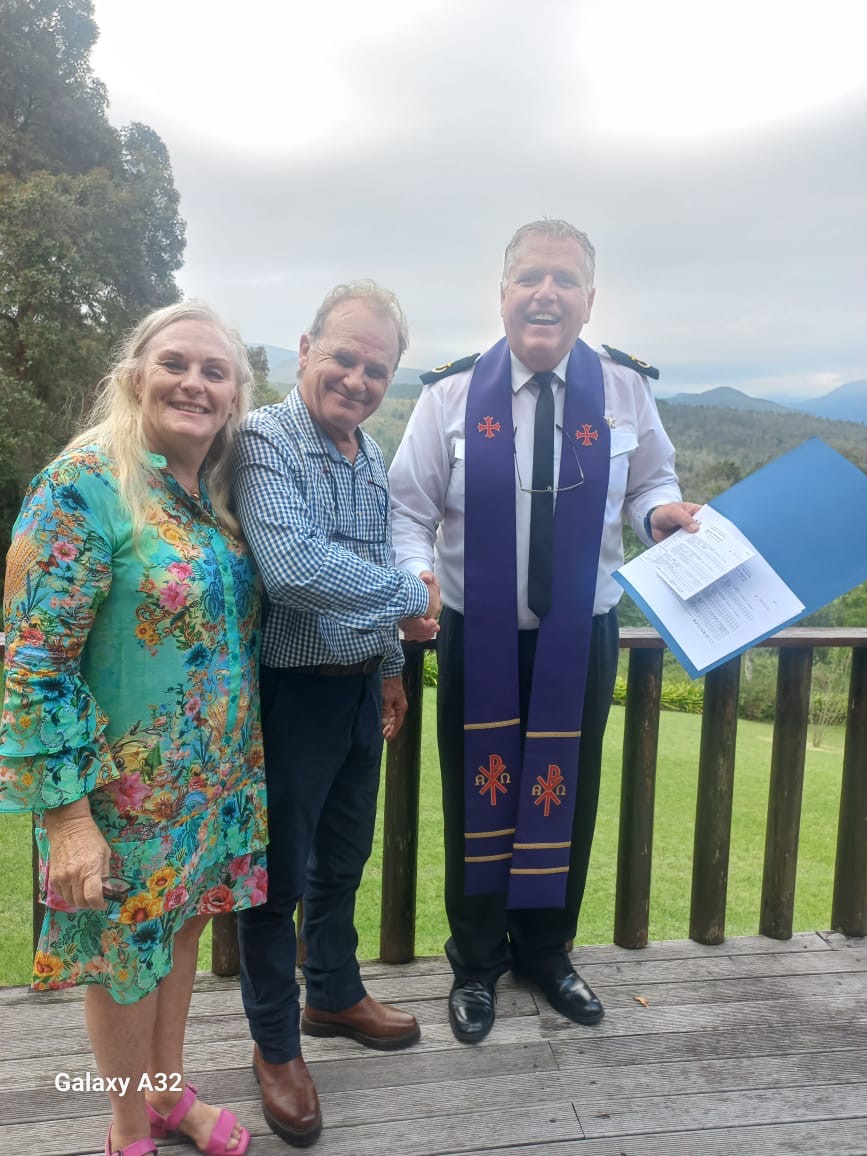 Wedding ceremony by Dr. Gerrit Rademeyer in Blue Downs